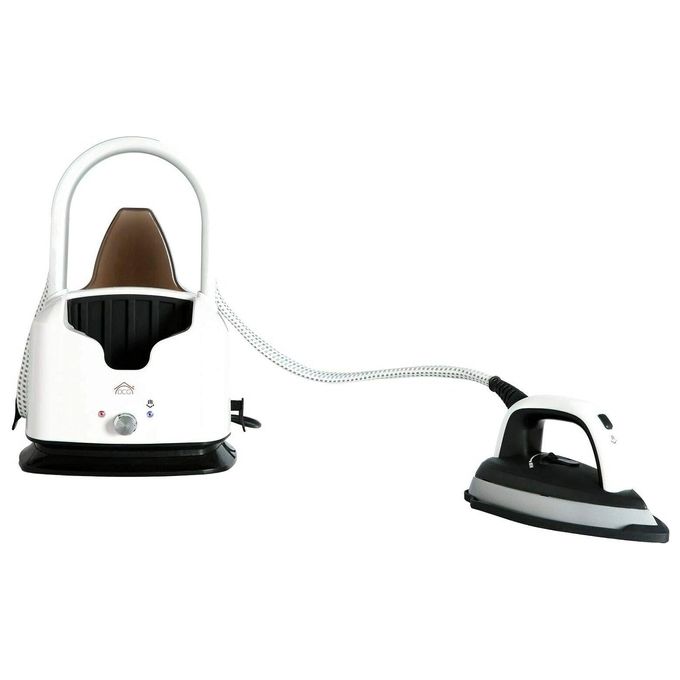 DCG DB8220 - Ferro da stiro con caldaia, potenza 2200 W, pressione 3 bar, autonomia illimitata, serbatoio 580 ml, colpo vapore 20-70 g-min, piastra ceramica, funzioni: autonomia illimitata - stiratura verticale - anticalcare, colore nero-argento