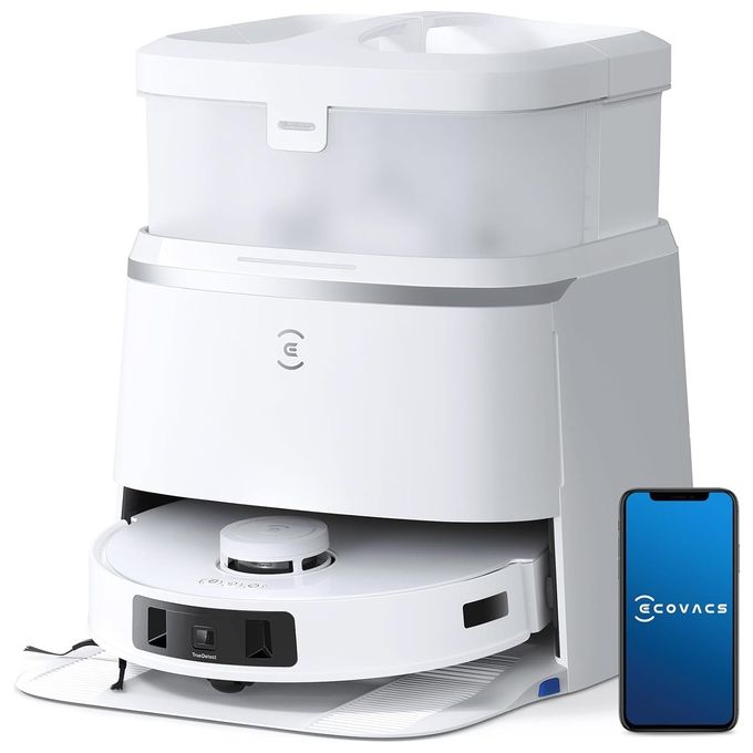 Ecovacs Deebot T30 Pro Omni Robot Aspirapolvere Lavapavimenti con Mini Stazione Pulizia dei Bordi TruEdge Antigroviglio ZeroTangle