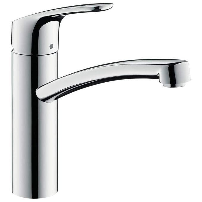 Hansgrohe Focus M41 - Rubinetto da cucina Miscelatore cucina con altezza bocca 160 mm Rubinetto monocomando con bocca girevole cromo Cromo ComfortZone 160 mm senza tubo flessibile