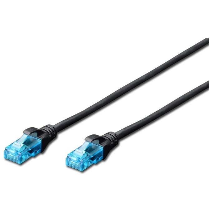 Digitus Cavo Rete Utp Cat. 5E Non Schermato - Lunghezza Mt. 3 - Colore Nero