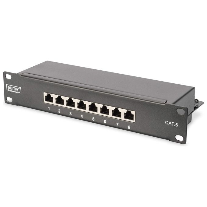 Digitus Pannello Patch 10'' - 8 Porte Schermate - Categoria 6