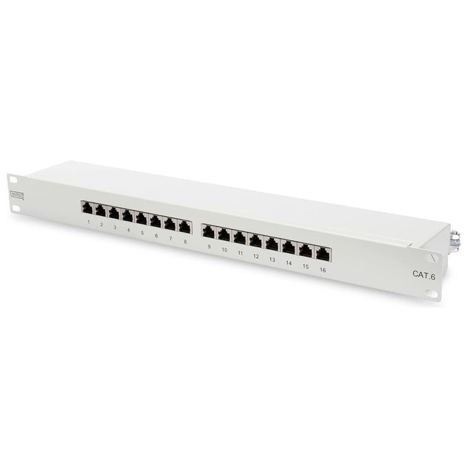 Digitus pannello patch 19'' schermato 16 porte 8 poli rj45 per reti categoria 6 - 1 unita'