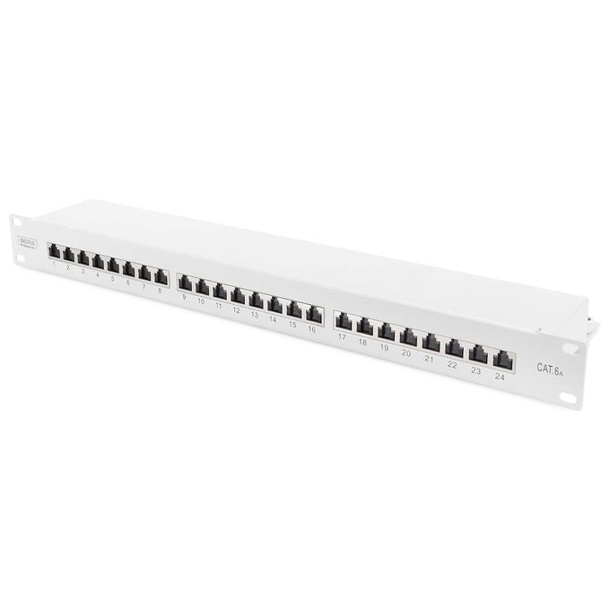 Digitus pannello patch 19'' categoria 6a schermato 24 porte 8 poli rj45