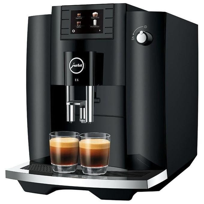 JURA E6 Piano Black Macchina da caffe' automatica 19 L 15 bar 1450 W 11 specialita' macinacaffe' Aroma Professional display TFT sistema cappuccino Nero