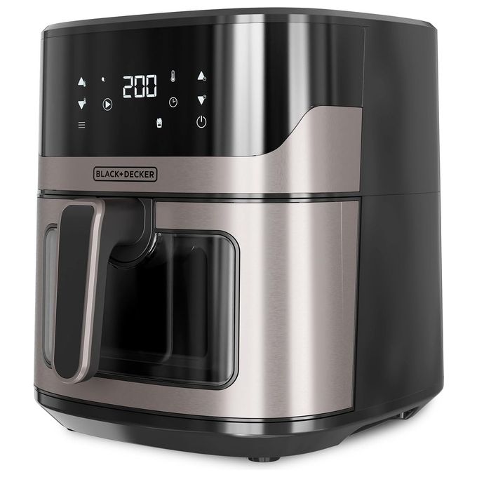Black+Decker Friggitrice ad Aria 6.5 Litri 1800W Touch Screen 12 Programmi
