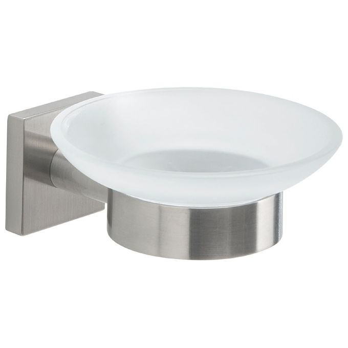 Gedy Porta Sapone da Parete Fuji Silver Spazzolato