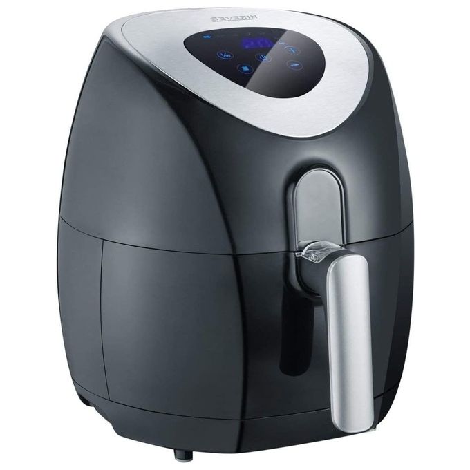 Severin FR 2430 Friggitrice ad Aria Calda 1500W Cestello da 3.2 Litri 6 Programmi Automatici Senza Olio con Display Touch Lcd Nero