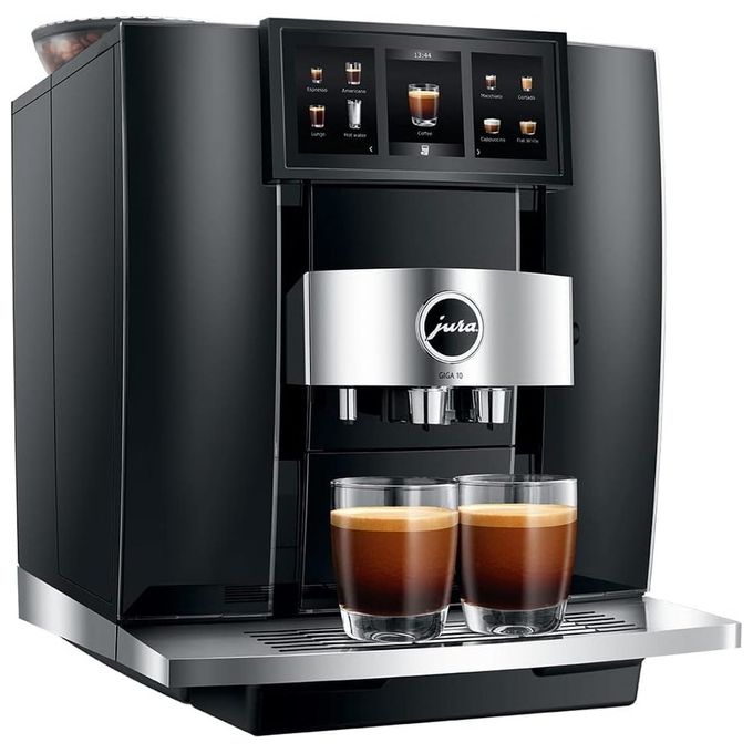 JURA GIGA 10 Diamond Black - Macchina da caffe' automatica, 2,6 L, 15 bar, 2700 W, 35 specialita', doppio macinacaffe', Cold Extraction Process, pannello panoramico touch, Nero