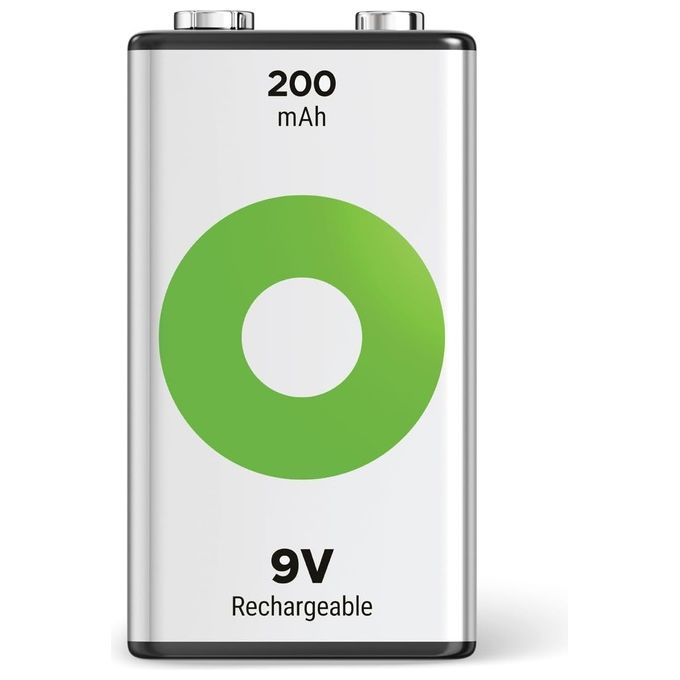 GP Batteries ReCyko NiMH Batteria 9V Block 200mAH Pronta per l'Uso
