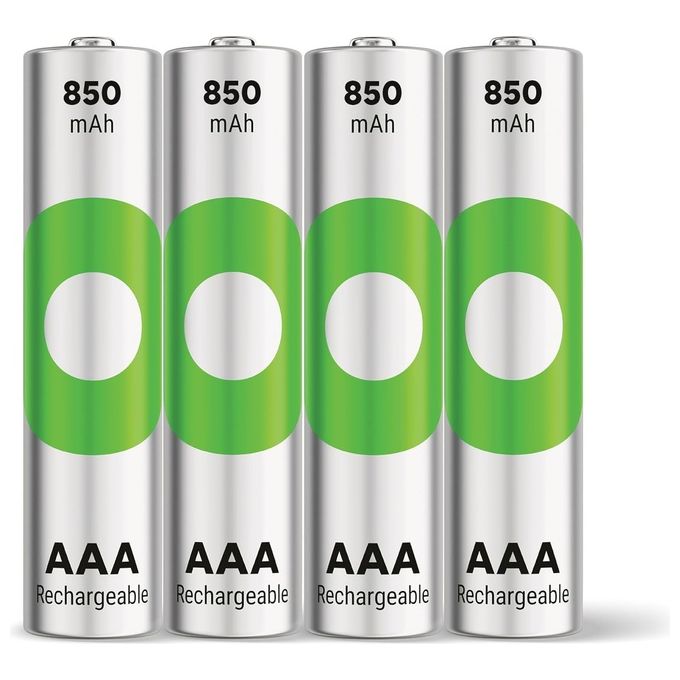 GP Batteries ReCyko NiMH Batterie AAA 850mAH Pronte per l'Uso 1x4 Pezzi