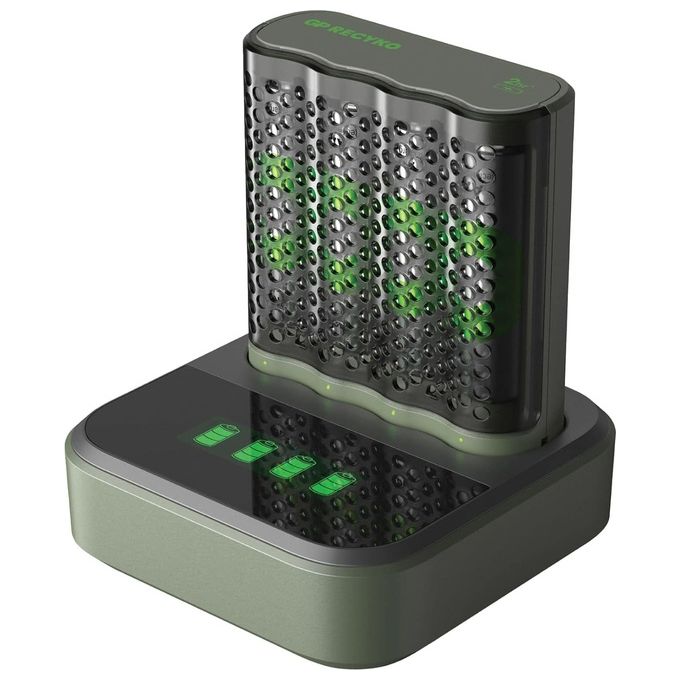 GP Batteries ReCyko M452 4-Fold Modello LCD Docking Station  4x AA NiMh 2600mAh