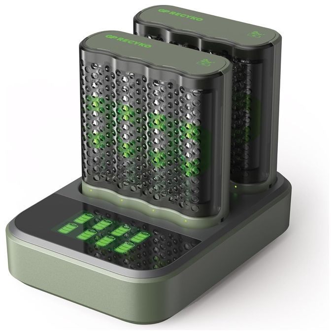 GP Batteries ReCyko M452 8-Fach Modello LCD Docking Station  4x AA NiMh 2600mAh
