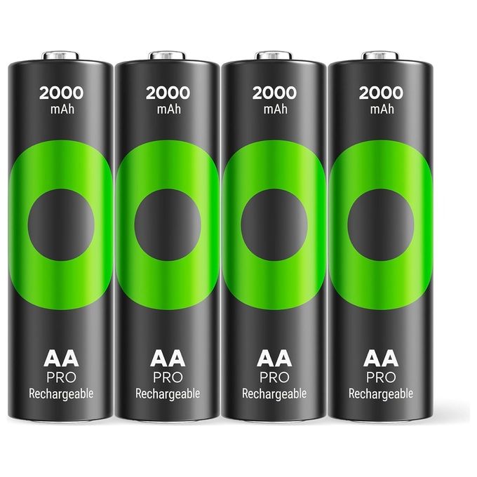 GP Batteries ReCyko Pro NiMH Batterie AA-Mignon 2000mAh Pro 1x4 Pezzi