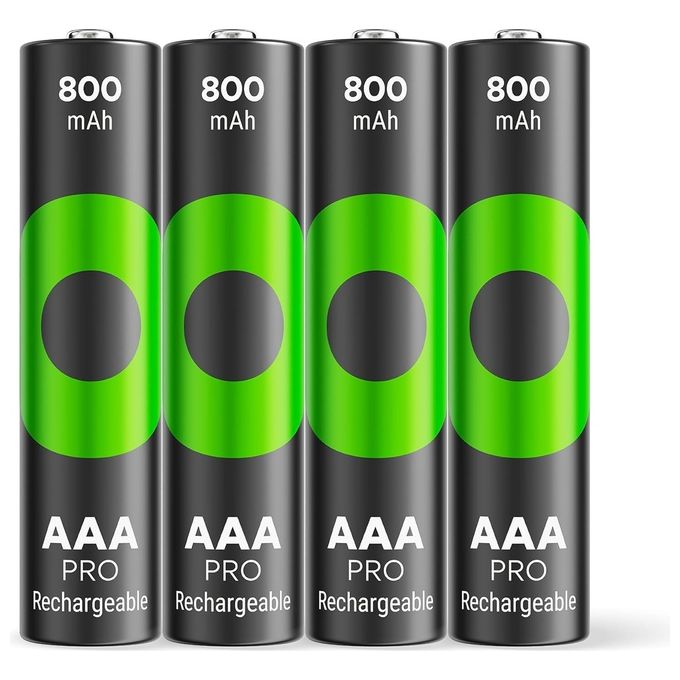 GP Batteries ReCyko Pro NiMH Batterie AAA-Micro 800mAh Pro 1x4 Pezzi