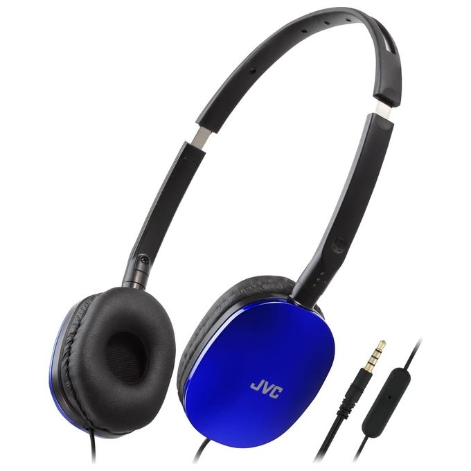 JVC HA-S160M-AU Cuffie Pieghevoli e Compatte in Colore Lucido Blu