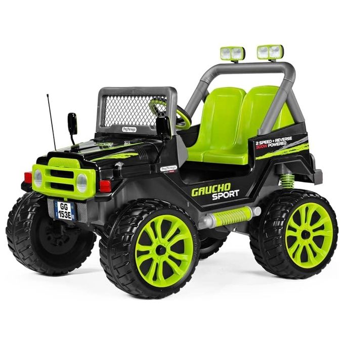 Peg Perego Auto Elettrica Gaucho Sport Nero e Verde