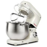 Girmi IM50 - Robot da cucina multifunzione, capacita' ciotola 8 L, potenza 2200 W max, 6 velocita' + Pulse, accessori inclusi (gancio impastatore, frusta, spatola), funzioni impasto-mescolatura, Bianco-Panna
