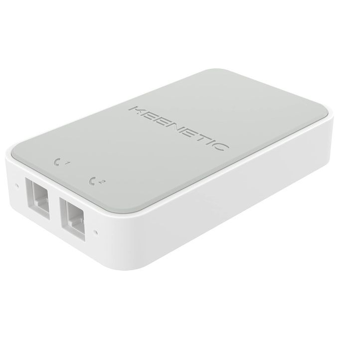 Keenetic Linear Kn-3110 Adattatore Voip 2 Porte Fxs Rj11 Compatibile con Tutti gli Operatori