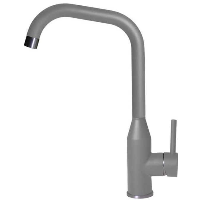 Elleci Dora MGKDOR48 - Miscelatore da cucina monocomando, da incasso, Granitek, canna girevole, 36 cm, Grigio Cemento