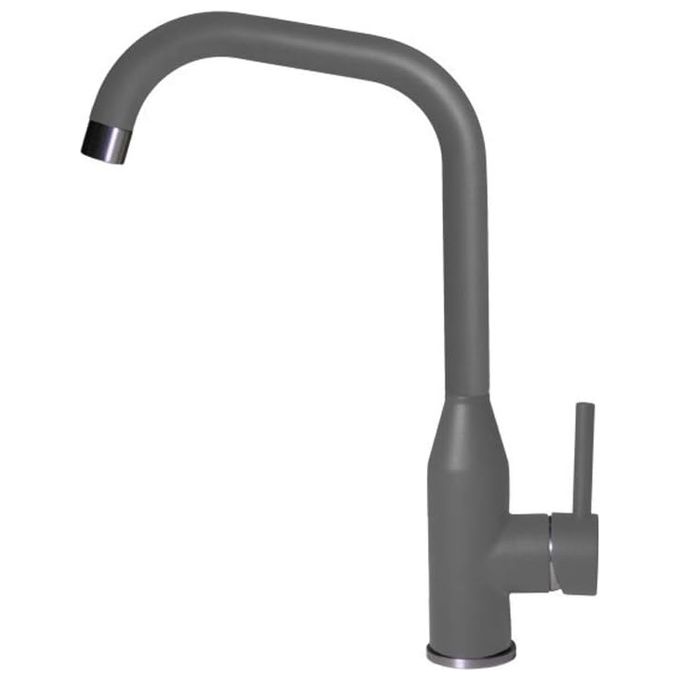 Elleci Dora MKKDOR99 - Miscelatore da cucina monocomando, da incasso, Keratek, canna girevole, 36 cm, Grigio Scuro