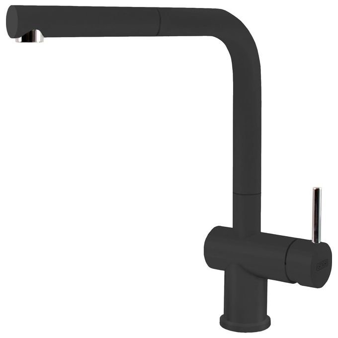 ELLECI MKKSTP86 Stream Plus Miscelatore monocomando con canna girevole e doccetta estraibile Modern Kuro 86