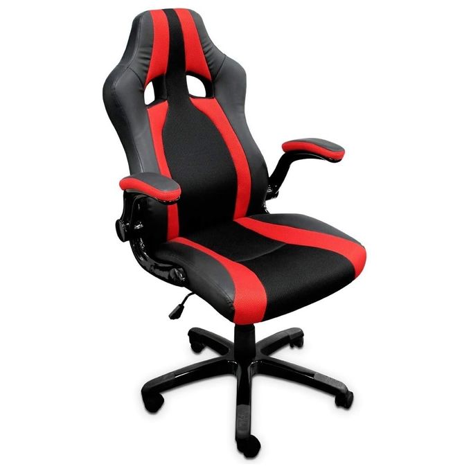 Atlantis Land Triton R9 Sedia da Gaming per Pc Seduta Imbottita Nero-Rosso