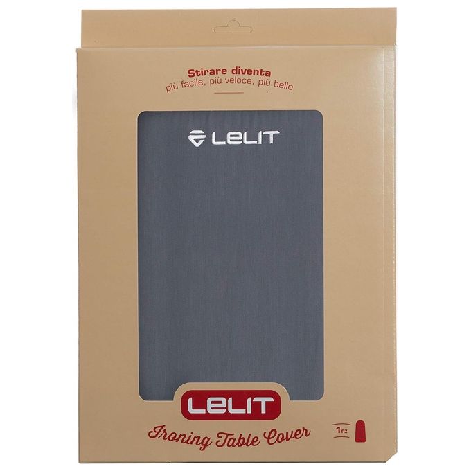 Lelit PA702 - Telo copriasse da stiro in cotone e feltro, 123×40 cm, con elastico, compatibile con assi Lelit PA013-PA113-PA63-PA64-PA163, colore rosso-bianco