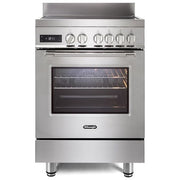 De Longhi PRO66MXLIN Cucina Elettrica Induzione 4 Fuochi Forno Elettrico Ventilato con Grill e Vapore 60x60 colore Inox