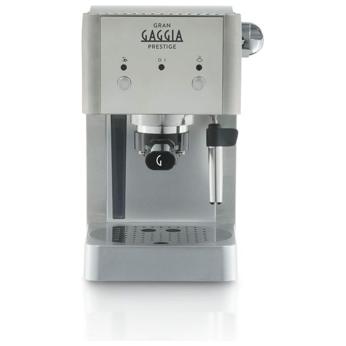 Gaggia GranGaggia prestige Macchina da Caffe' Espresso Manuale, per Macinato e Cialde, Argento