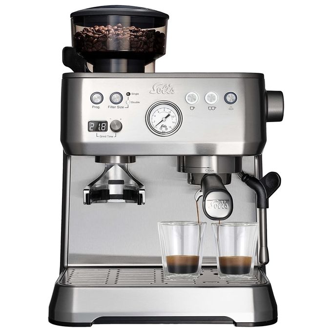 Solis Grind e Infuse Perfetta 1019 Macchina da Caffe' con Macina Caffe' Incorporato Silver