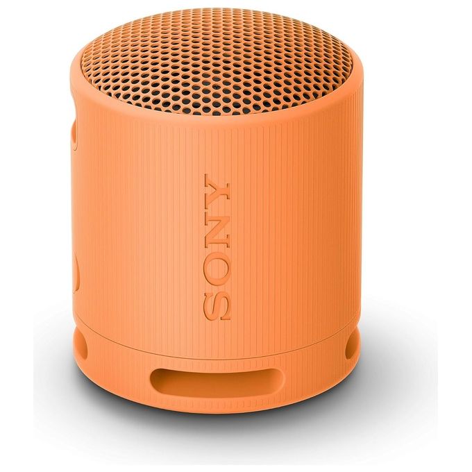 SONY SRS-XB100 Speaker Wireless Bluetooth Portatile Impermeabile IP67 Batteria da 16 Ore Versatile con Cinturino Arancio
