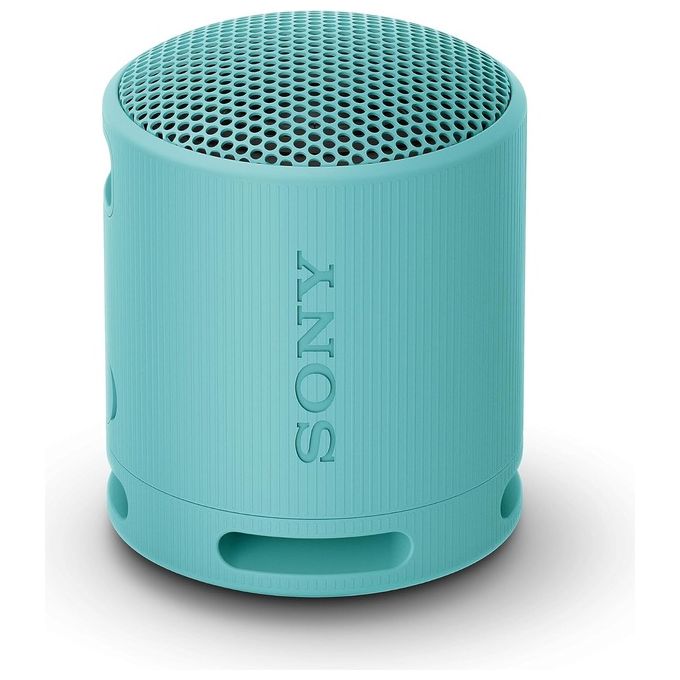 Sony SRS-XB100 Speaker Wireless Bluetooth Portatile IP67 Impermeabile e Antipolvere con Batteria da 16 Ore e Cinturino per Chiamate in Vivavoce Blu