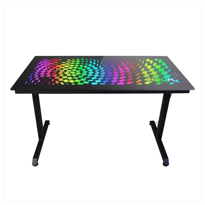 Scrivania Noua Duk Rgb 120*60 Cm, Top In Vetro Temperato