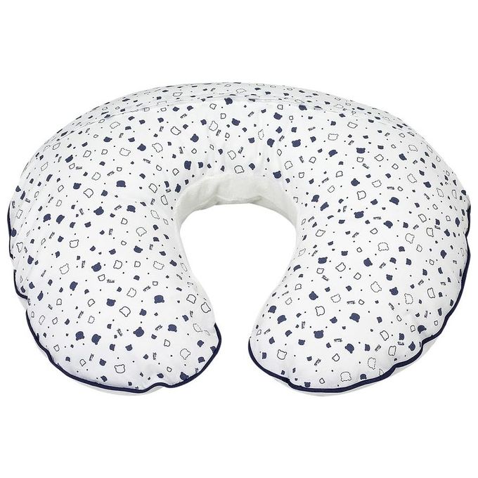 Trudi – Cuscino Allattamento Comfi Print Blue, ergonomico, sfoderabile e lavabile, imbottitura soffice, ideale per mamma e neonato