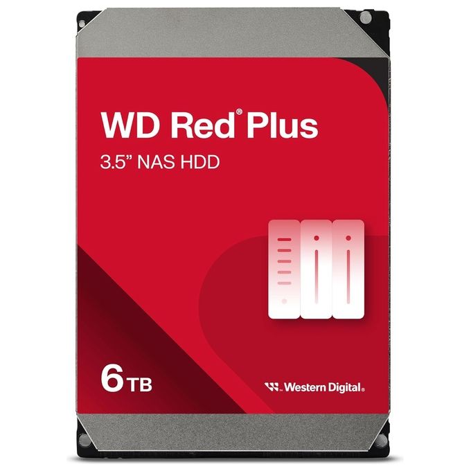 Western Digital Hard Disk Red Plus 6Tb 3.5 SATA 256MB