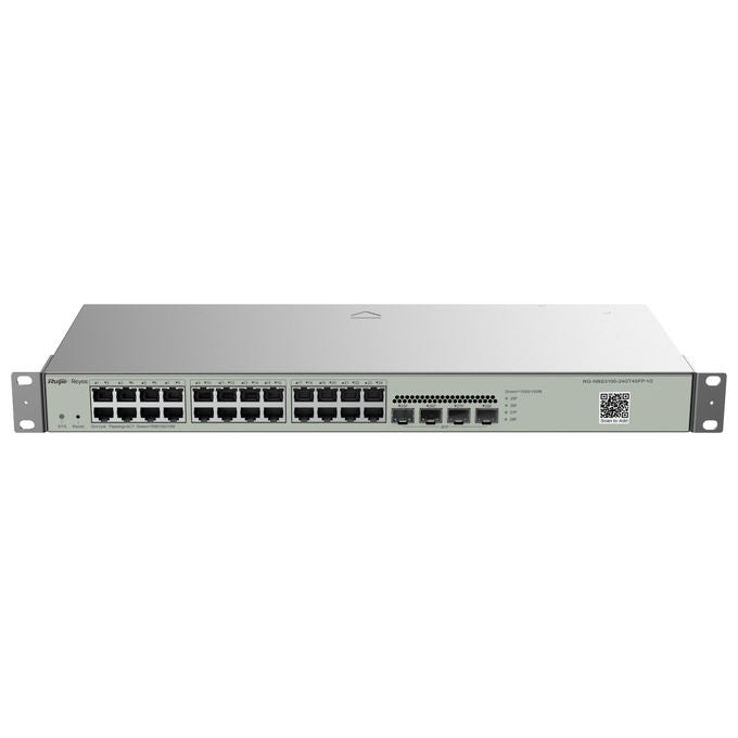 Reyee RG-NBS3100-24GT4SFP-V2 Switch di Rete Gestito L2 24 Porte Gigabit 4 SFP VLAN QoS LACP SNMP Rackable colore Nero