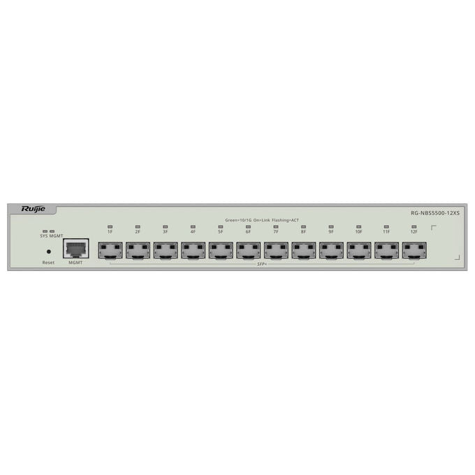 Ruijie Networks RG-NBS5500-12XS Switch di rete Gestito L3 12 porte RJ-45 12 slot SFP+ 240 Gbit-s di switching 178,56 Mpps colore Grigio