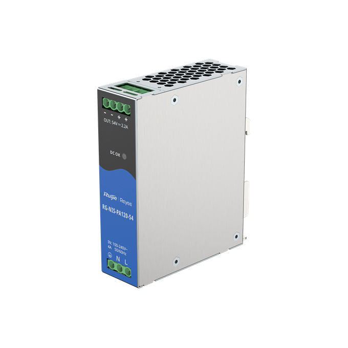 RUIJIE NETWORKS RG-NIS-PA120-54 Fonte di Alimentazione Industriale 54 V 2.2 A 120 W 2 Uscite DC colore Nero