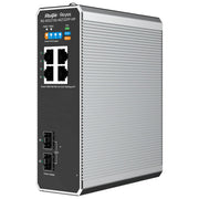 Ruijie RG-NIS2100-4GT2SFP-HP Switch PoE industriale gestito 4 porte RJ45 Gigabit 2 SFP 1 PoE++ 3 PoE+ IP40 -40°C +75°C colore Nero