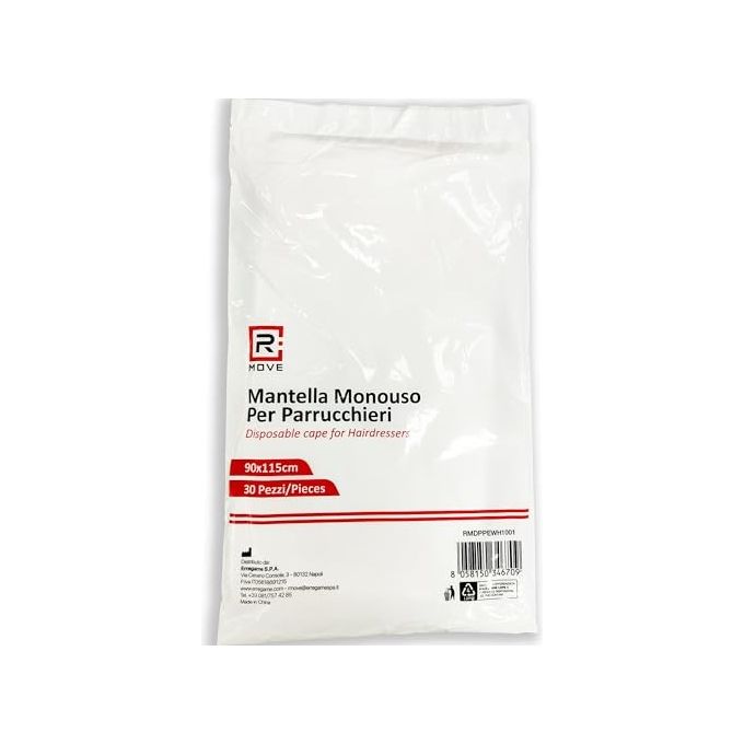 Rmove 1 Confezione da 30 Mantelle Monouso per Parrucchieri 90x115cm