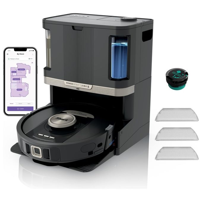Shark RV2800ZEEU Robot aspirapolvere e lavapavimenti 2in1 Powerdetect NevertouchPro