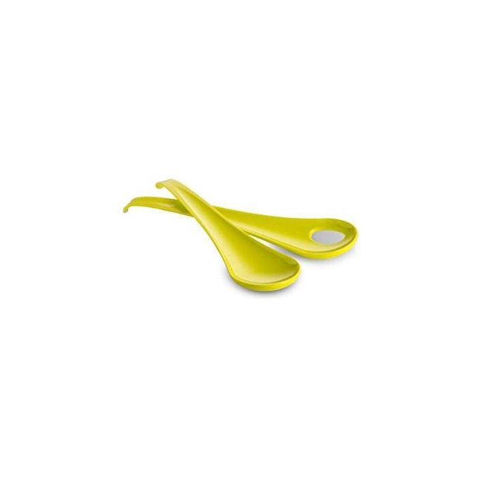 Omada Design Coppia di Posate da Insalata 27.5cm Verde Acido