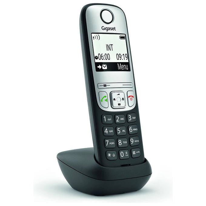 Gigaset A690HX Telefono Analogico DECT con Identificazione Chiamante e Vivavoce Memoria 150 Contatti Schermo 2 pollici Risoluzione 96 x 64 pixel Tempo in Standby 180 ore colore Nero