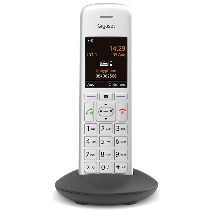 Gigaset S30852H2969B104 Telefono DECT Display TFT 2.2 pollici Rubrica 200 contatti Vivavoce colore Silver-Black