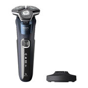 Philips S5885-25 Serie 5000 Rasoio Elettrico Rotazione Bagnato e Secco 3 testine autonomia 60 min colore Blu