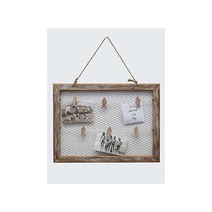 Deknudt S67TV1 Cornice Portafoto da Parete in Legno con Rete-Clips