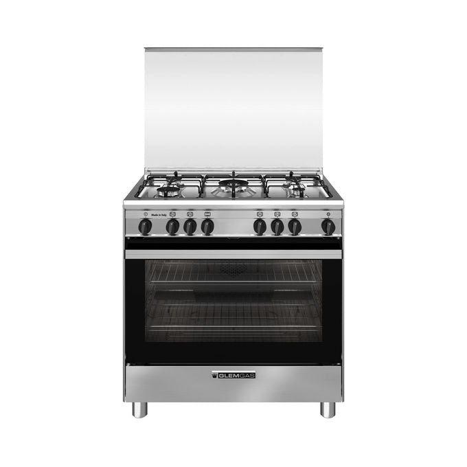 Glem Gas SA865VI Cucina a Gas 5 Fuochi Forno 100 L Classe A (80x60x90 cm) colore Acciaio inox