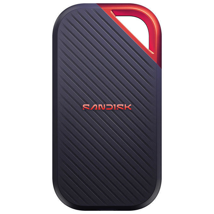 SanDisk SDSSDE83-2T00-G25 Extreme PRO Portable SSD V3 2 TB USB tipo-C Velocita' lettura 4000 MB-s Protezione password 256-bit AES colore Blu marino Rosso