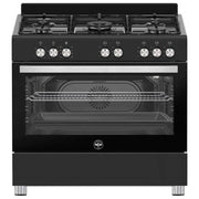 LaGermania SE965ENE24 Cucina a gas con 5 Fuochi e forno elettrico ventilato Classe A 8 funzioni Nero