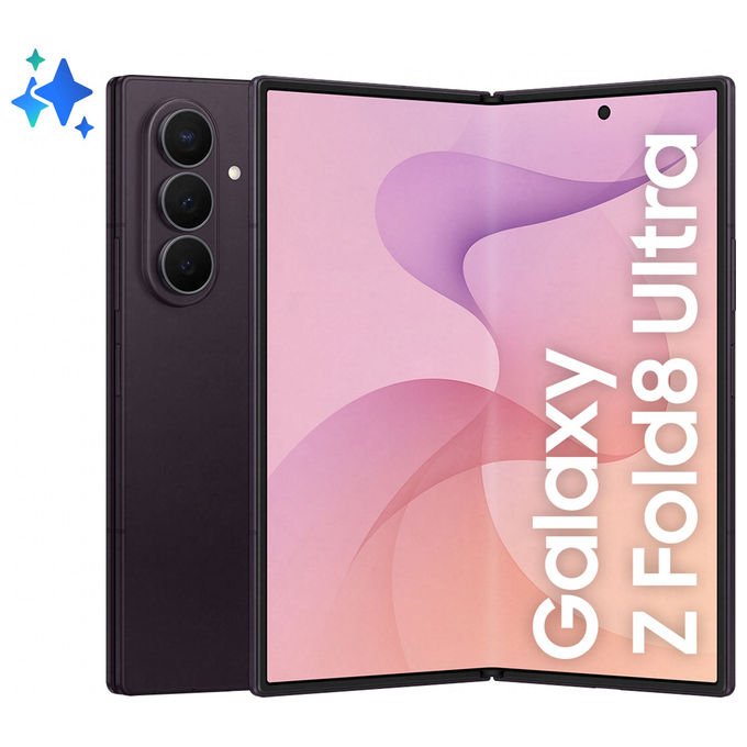 Samsung SM-F976BZVCEUE Galaxy Z Fold8 Ultra Smartphone 512 GB RAM 12 GB Batteria 5000 mAh Tripla Fotocamera 200 MP colore Violet Shadow